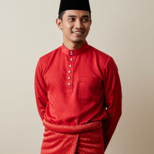 Wholesale Malay Traditional Men's Baju Melayu Full Set, Free Samping Included, Discounts for Large Orders!